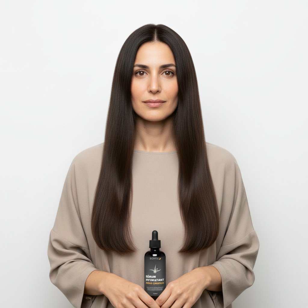 Image Après Cheveux Lisses Hydratés