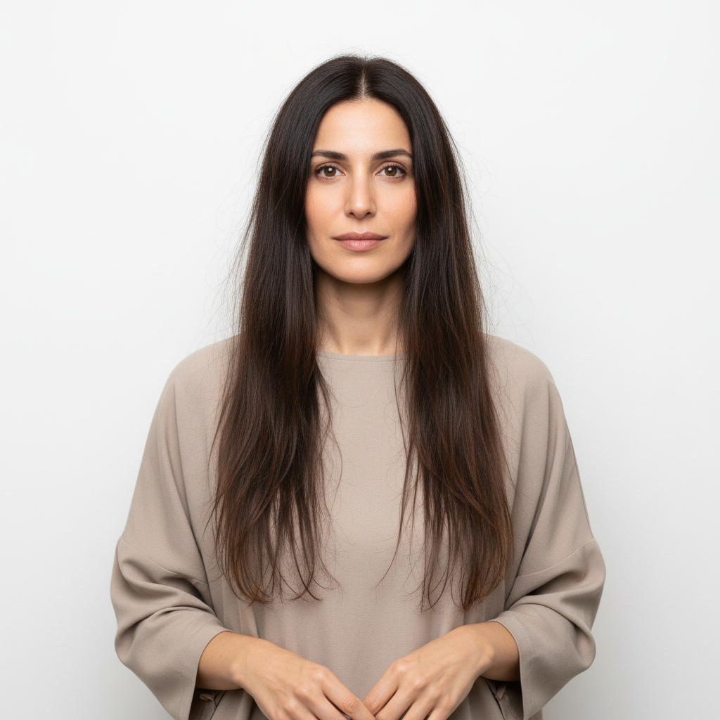 Image Avant Cheveux Lisses Secs